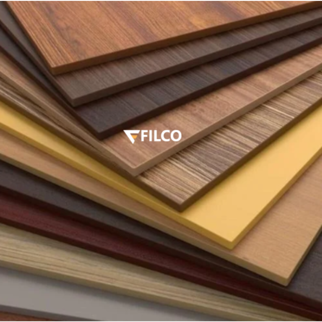 metallic colors pvc laminated matte particle boards