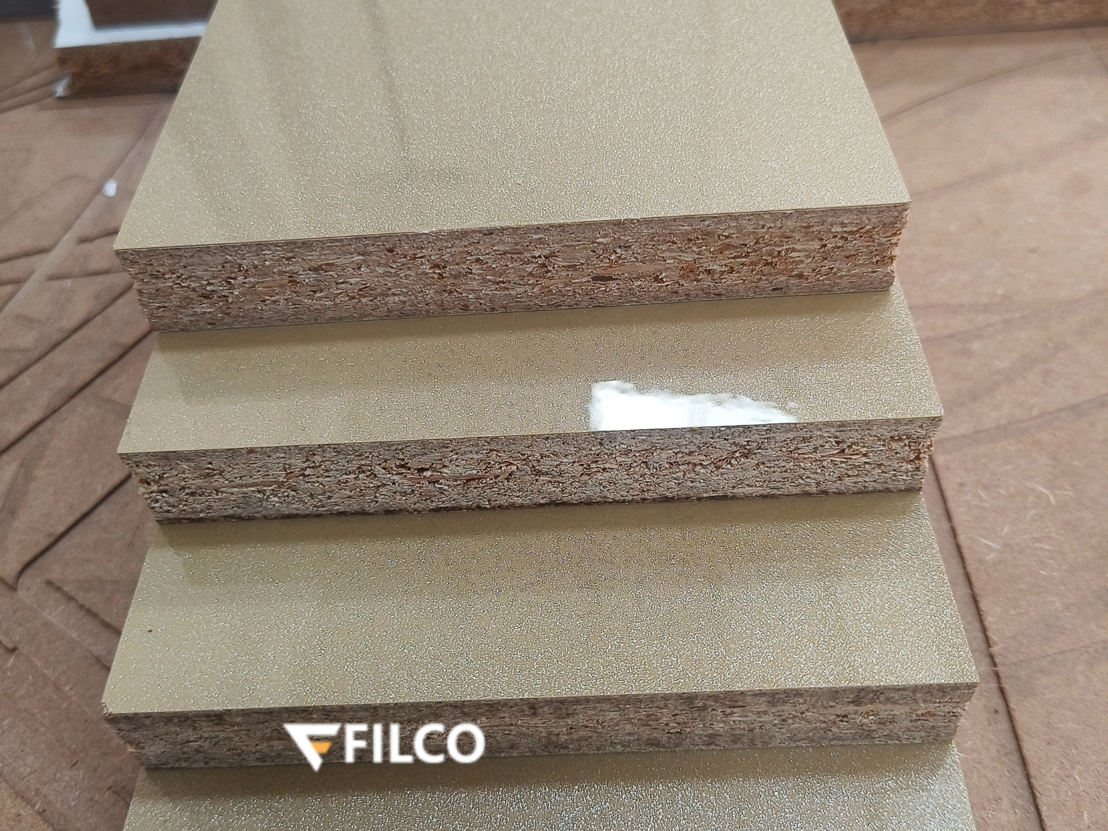 metallic color particle boards