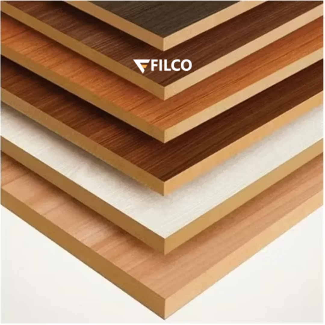 solid colors pvc laminated high gloss particle boards