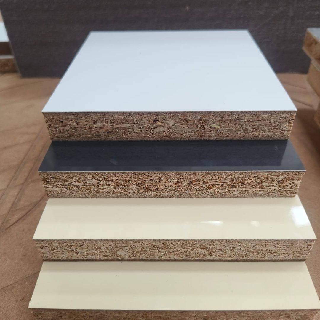 solid colors pvc laminated particle boards